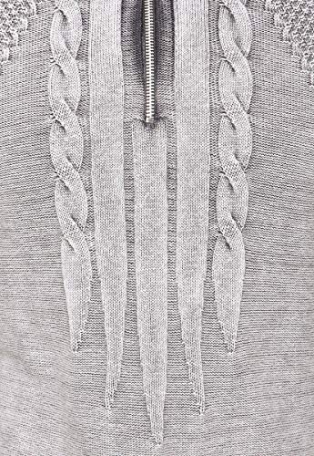 Blusa tricô meio ziper estonada 100% Algodão 7113 COR:Cinza;Tamanho:M;Gênero:Masculino