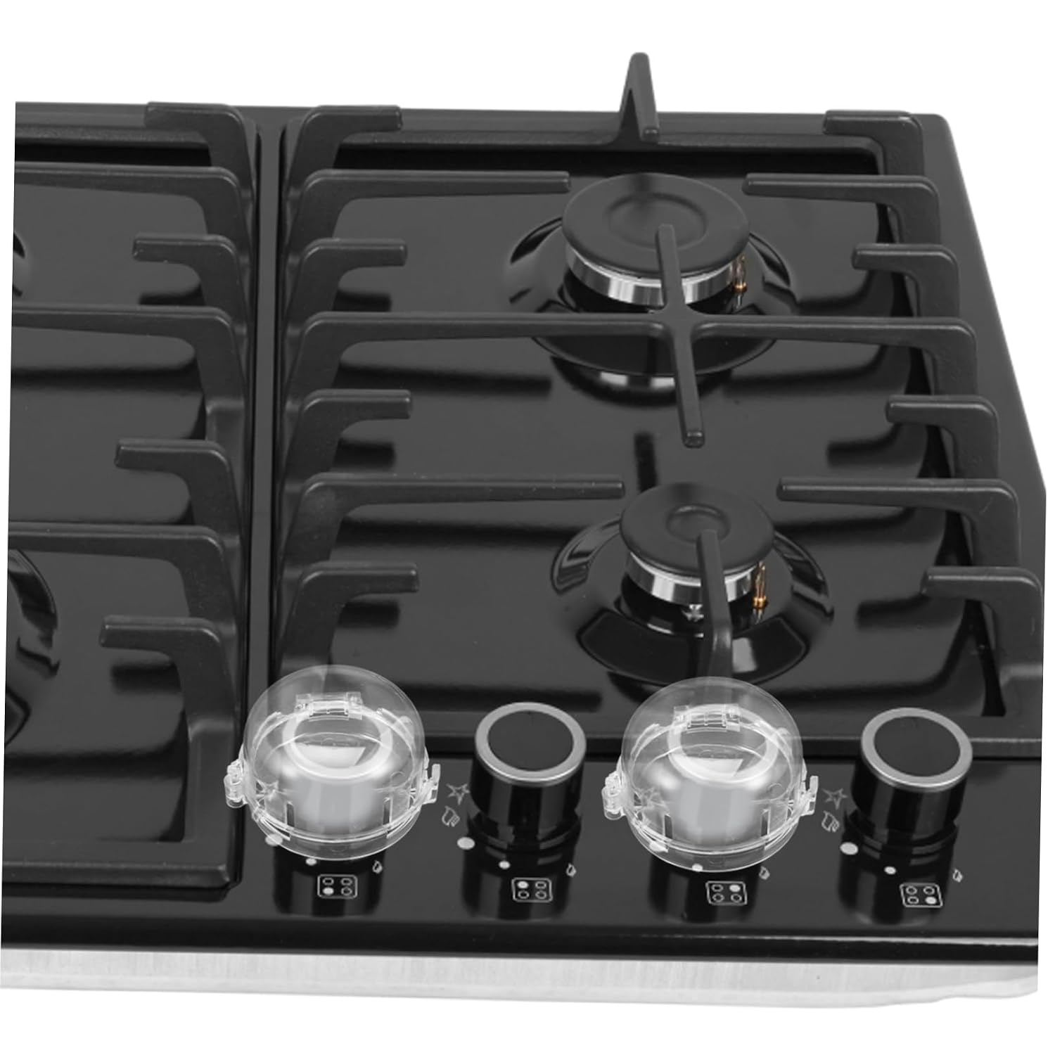 Toyvian 5Pcs Childproof Stove Knob Covers Durable Gas Cooker Protection Case for Safety Oven Knob Safety Covers Essential for Home Kitchen Safety