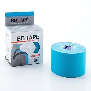 BB Tape Venda Kinesiotape, 5 cm x 5 m, Color Azul, Caja de 6 Unidades