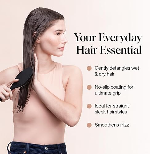 Miniatura 3 de Kitsch Cepillo de paleta para secar con secador, cepillo para cabello grueso o fino, cepillo para mujeres con cerdas de nailon, cepillo desenredante
