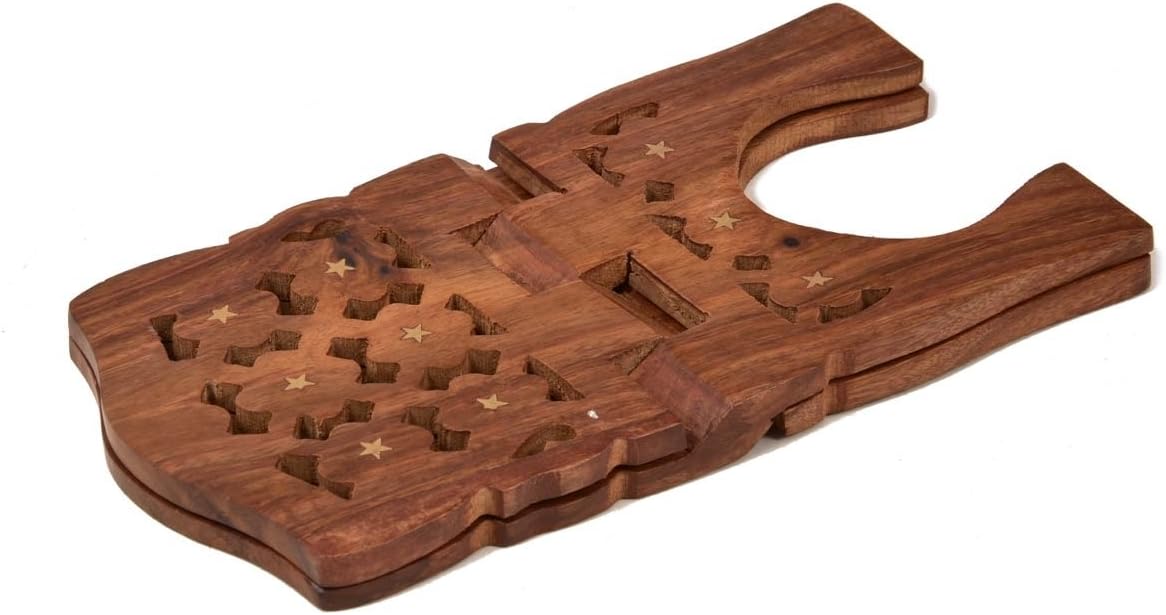 OJASVI BHAV Rehel Hand Crafted Folding holy Book Stand Made of Wood