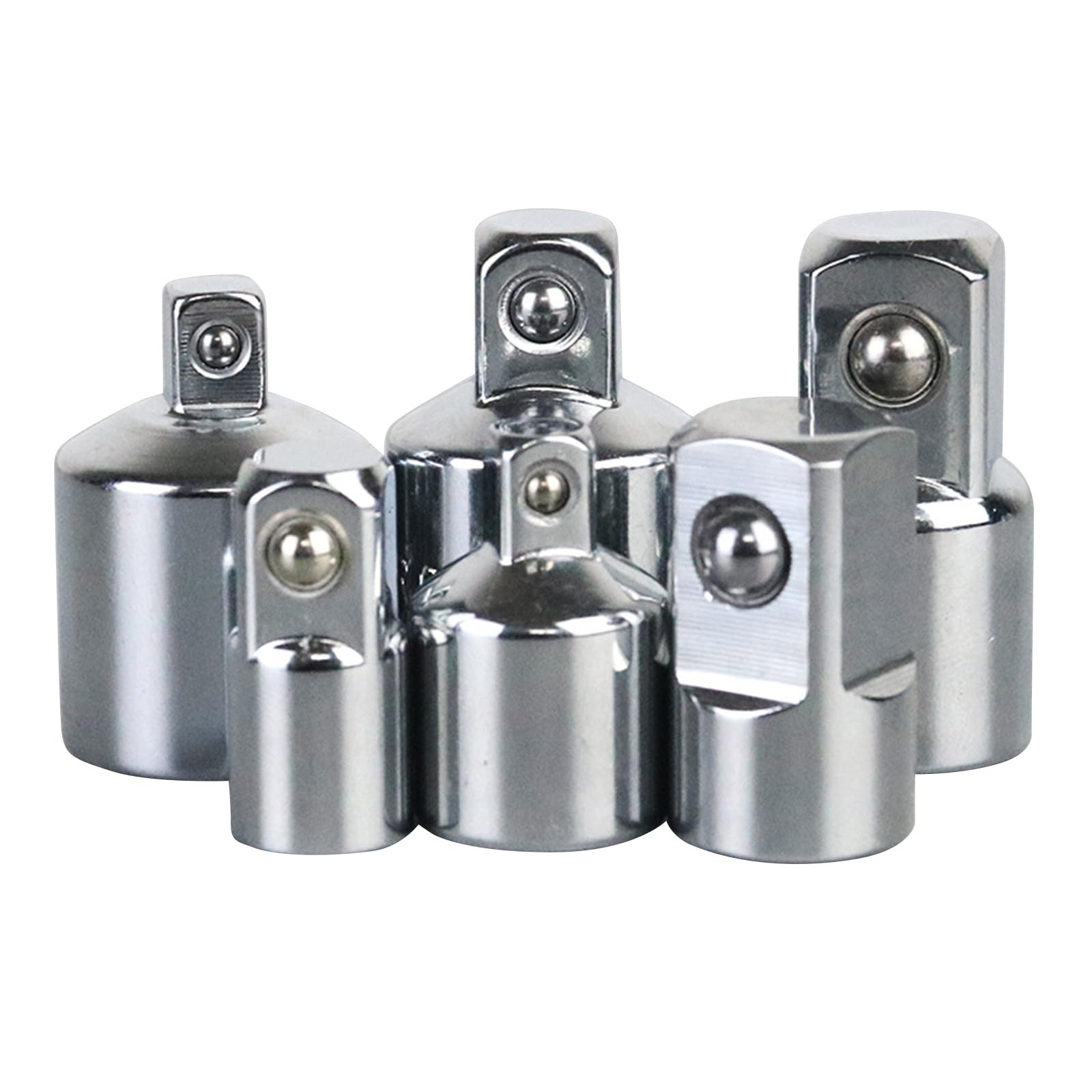 6Pcs Ratcheting Wrench Socket Converters Sleeve Head Adapter 1 / 4inch to 3 / 8inch 3 / 8inch to 1 / 2inch 1 / 2inch to 1 / 4inch Secure Connection