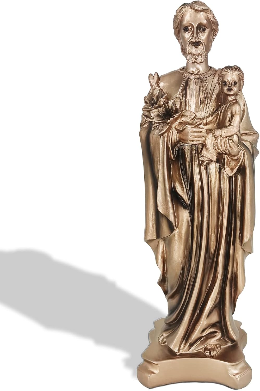 LBTCLSM St. Joseph Statue and Child Jesus Figurine Saint