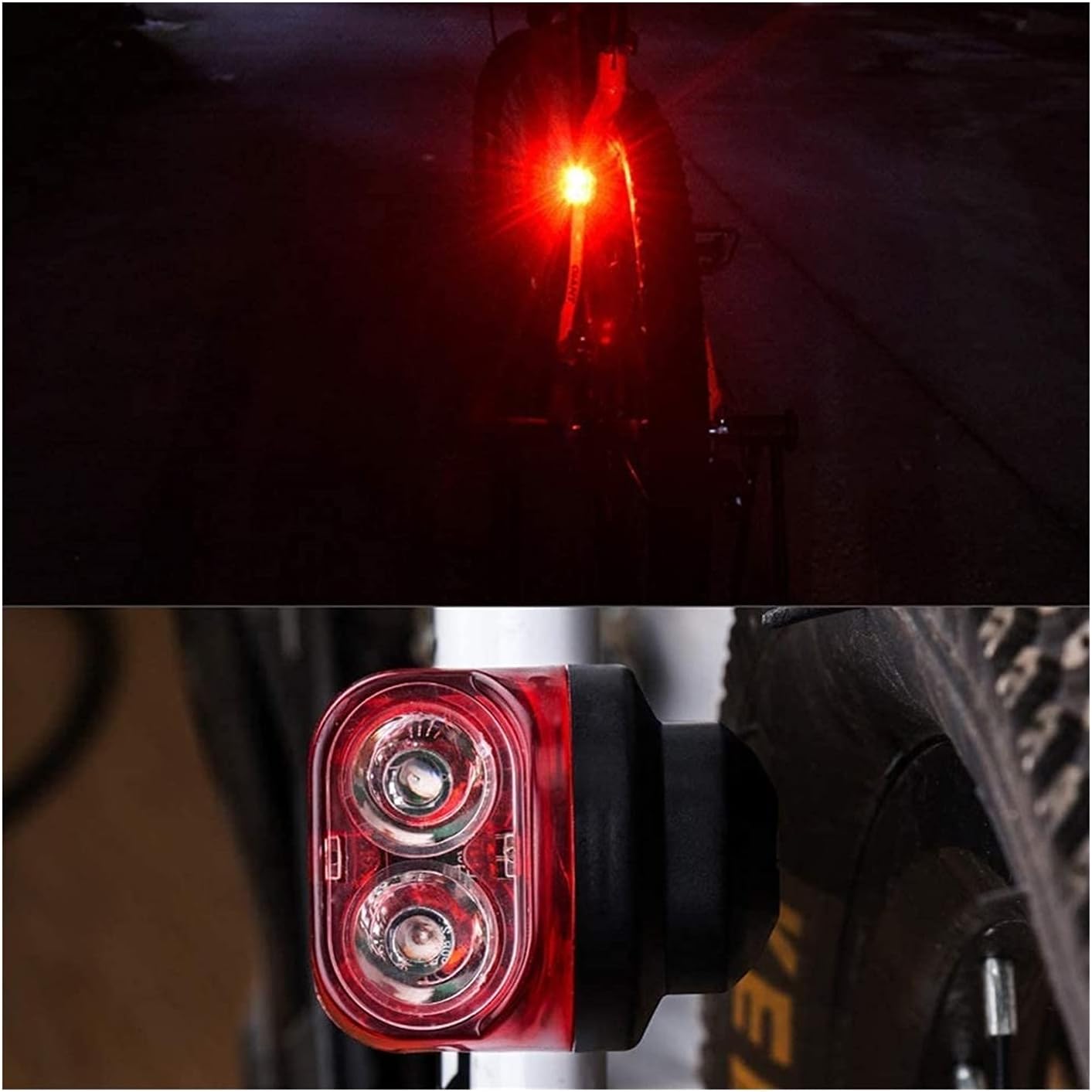 Bike Alarm Tail Light, Anti-Theft Rear Bike Light, Ultra Bright Bike Tail Light, Rechargeable Bike Taillight, Waterproof Bicycle Alarm