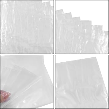 6 - عبوات كم حلقة Binder واضحة جيوب صور ألبوم صور إدراج قابل لإعادة التعبئة ، 20 حزمة
