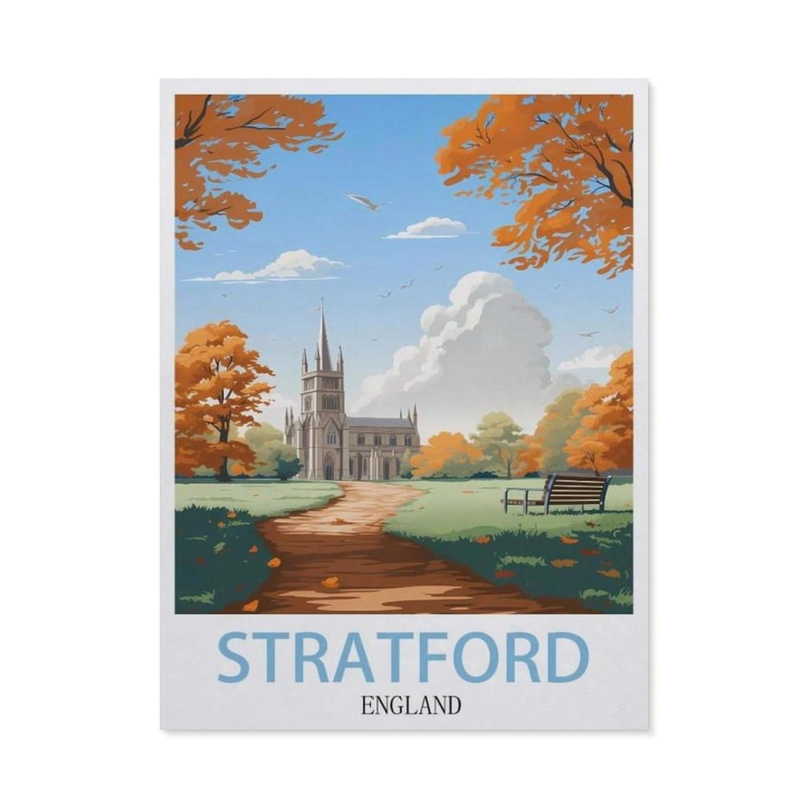 Funny Metal Tin Signs，Stratford England(30x40cm）