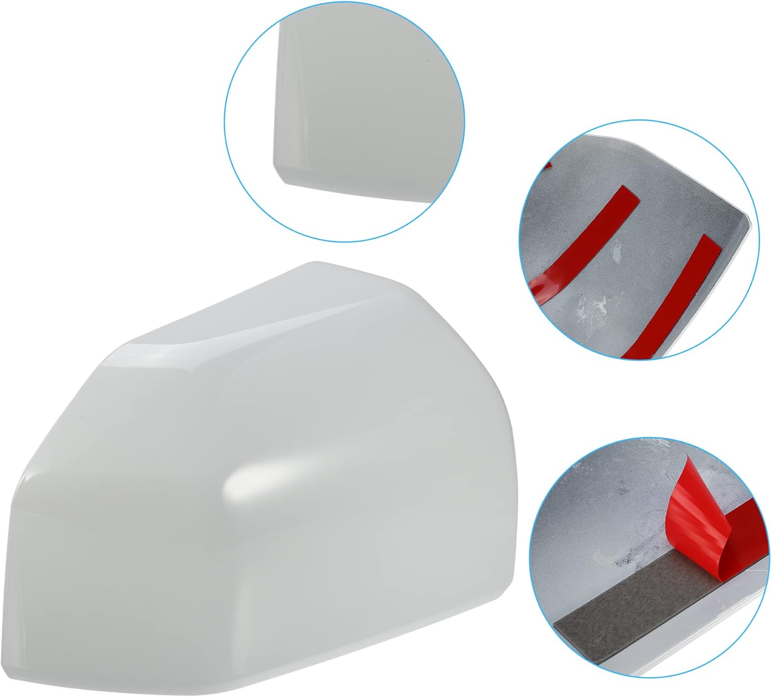ACROPIX Car Exterior Top Half Mirror Cover Caps Overlay Fit for Ford F150 F-150 Pickup Truck - Pack of 2 Z1 Oxford White Painted