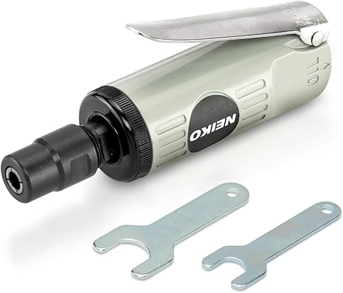 Neiko 30062A - Minitorno de 14 pulgadas, torno neumático recto, velocidad libre de 24.000 RPM, tamaño pequeño y compacto.