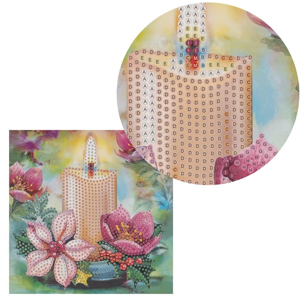 Carte De Vœux Diamond Painting - Ideen Mit Herz - Motif Robe, Sac, Flacon - Strass Et Outils Inclus