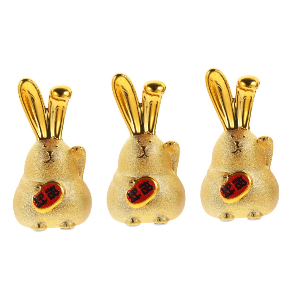 VICASKY 3pièces Forme De Lapin Doré à Décorative pour Adultes pour Et Accessoire De Bureau Et
