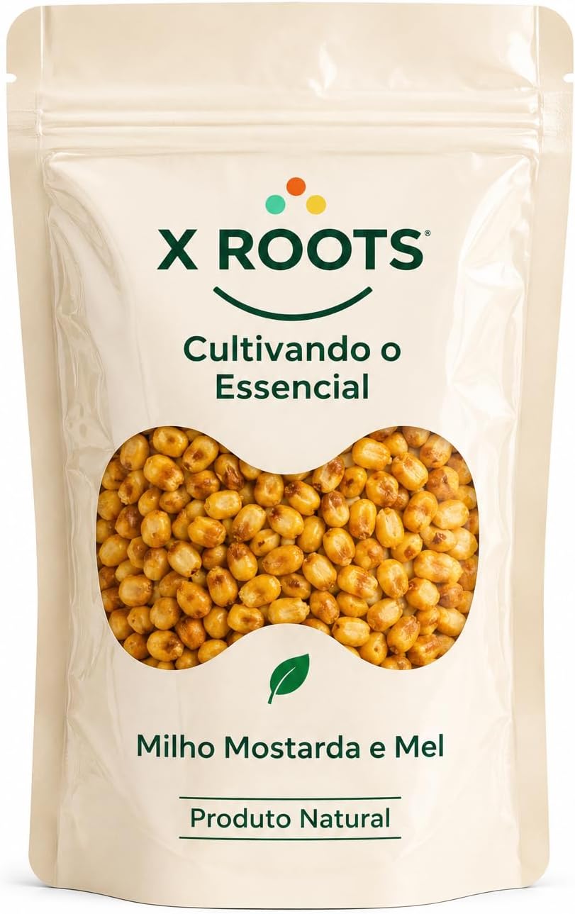Milho Torrado Mostarda e Mel Snack Crocante Saudável 1kg - X Roots