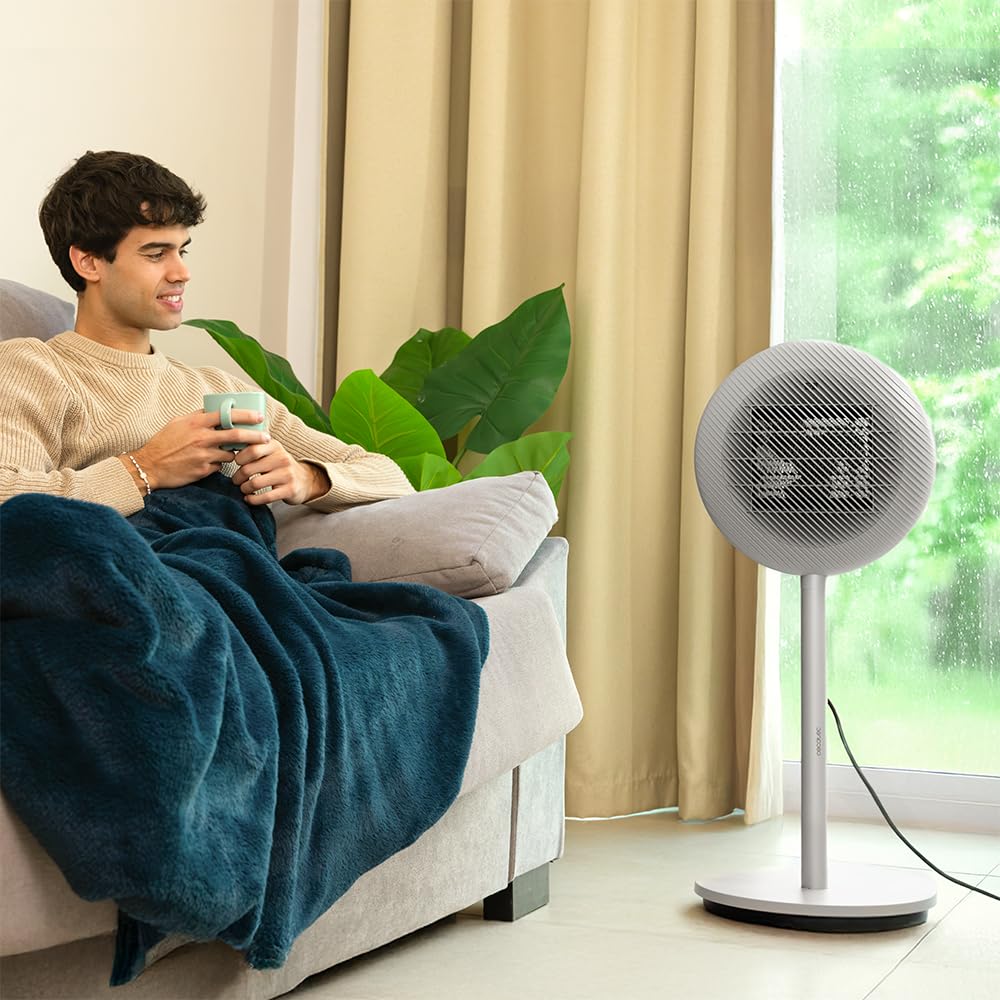 Cecotec Termoventilatore Ceramico a Colonna con Telecomando ReadyWarm 2100 Sun. 2000W, 2 Potenze, Basso Consumo, Display LED, Controllo Tattile, Termostato Regolabile, Oscillazione Automatica