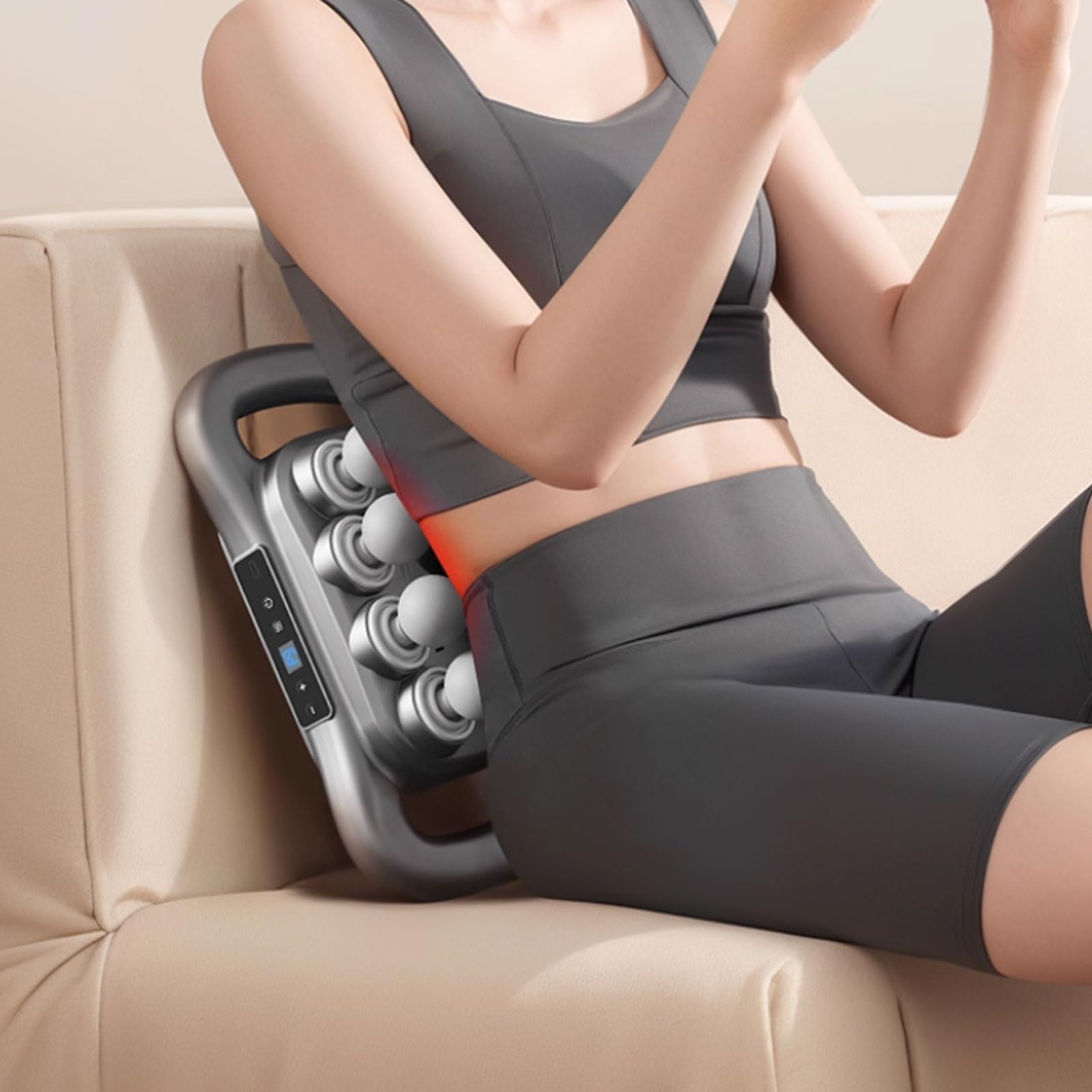 Portátil Pistola de masaje de plástico con 9 velocidades, recargable, de mano, masajeador muscular eléctrico de percusión portátil. poderoso