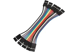 UXCELL 10cm 2.54mm 3 Pin Female to Female Jumper Cable Connector - 5 Pack