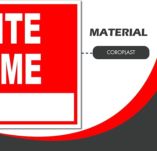 Miniatura 3 de Babyproofing Services Write On Me - Señal de carretera roja de 18 x 24 pulgadas para patio con soporte