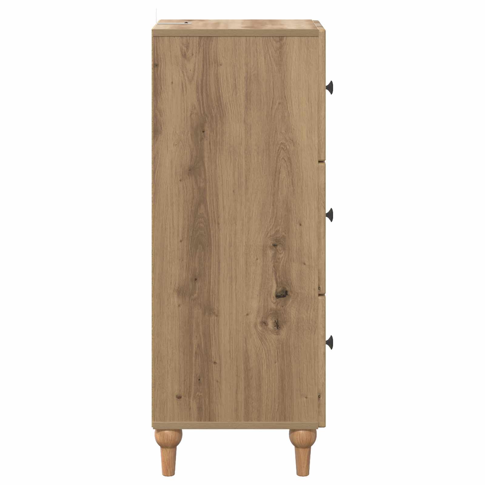 Cassettiera in rovere Artisan, 33 x 34,5 x 90 cm, con 3 cassetti, cassettiera per soggiorno, ufficio, corridoio, ordine e conservazione