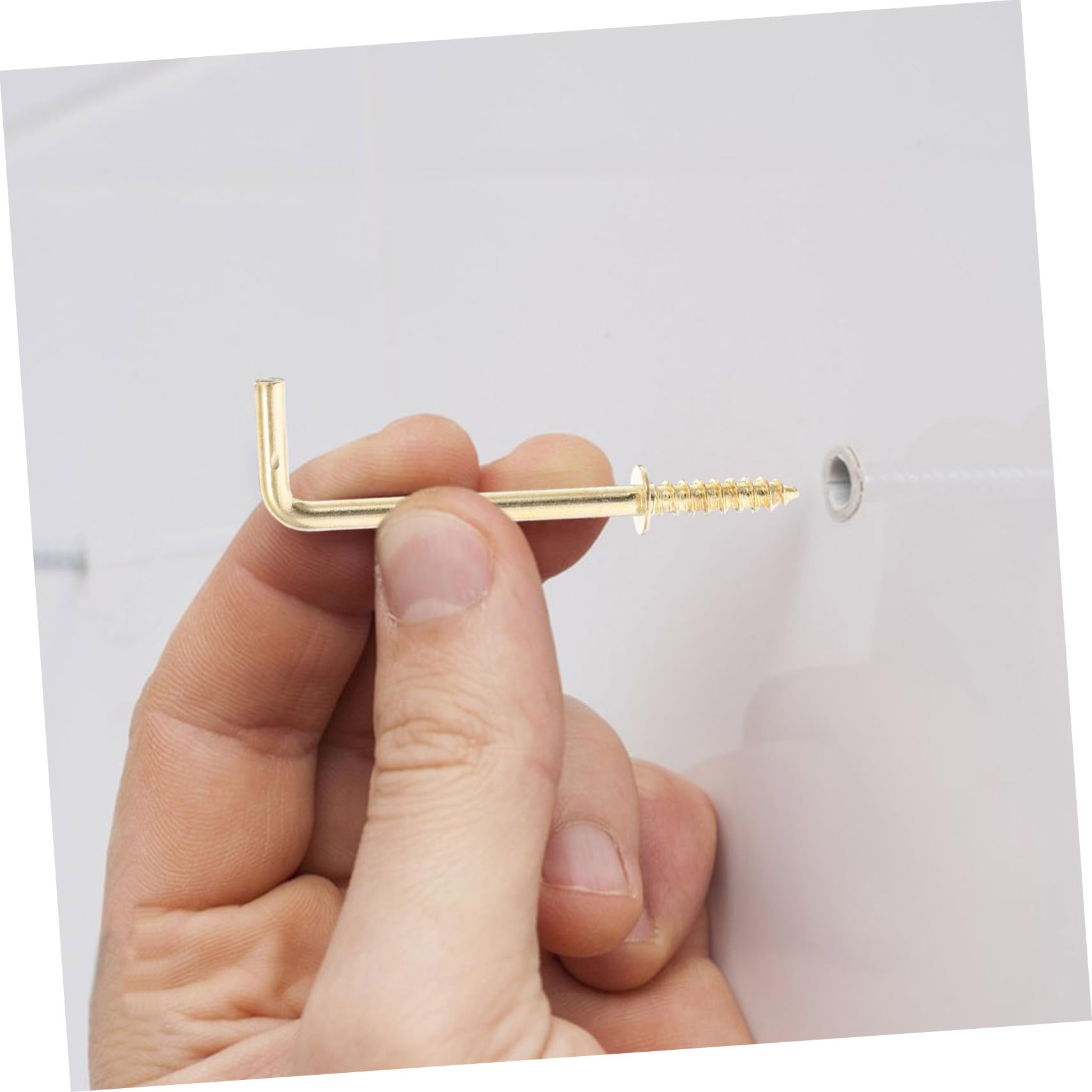 ULTECHNOVO 5 Juegos Ganchos de Tornillo Forma para Colgar Cuadros Tornillos Autorroscantes de Accesorios para Hogar para Instalaciones Diy
