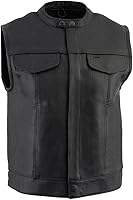 Vista 36 de Milwaukee Leather Chaleco de cuero premium para motociclista estilo club para hombre LKM SH