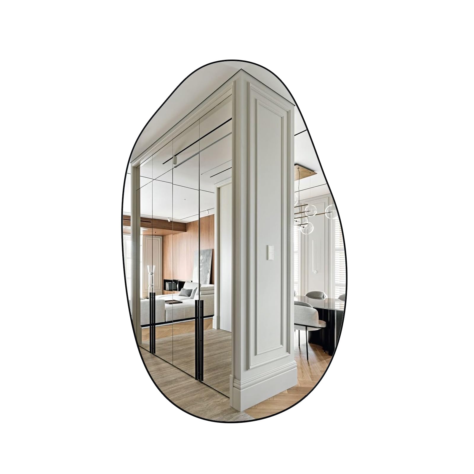 Espejo de pared con marco decorativo