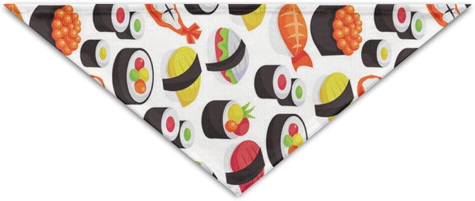 HDRAY Sushi Sea Food Dog Triangle Head Scarf Puppy Bandana Collars Neckerchief