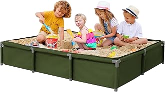 YUMTIM Outdoor Kids Sandbox Foldable Oxford Cloth Sand Box Sandbox Gifts for Children Outdoor Play Kids Sandbox for Beach Backyard Lawn Garden Easy Assembly
