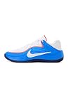 Nike Mens Precision 8 Low White/White-Lt Photo Blue-Picante Red Basketball Shoes UK 9 gallery image