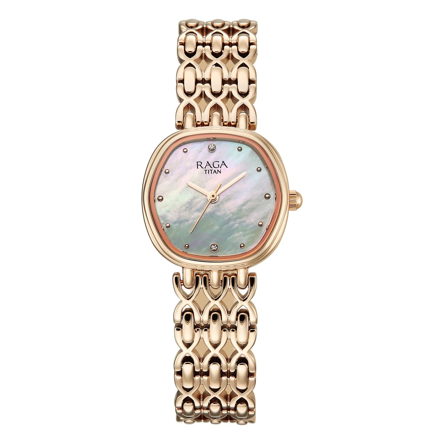 Raga Spotlight 2.0 Quartz Analog 3Hands Display White Dial Rose Gold Color Strap Watch for Women - 95421WM01-image-47