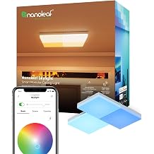Nanoleaf Smart Ceiling Light, RGBCW LED Ceiling Lights Compatible with Alexa, Flush Mount Light Fixture with 16M+ Colours &amp; Dynamic Scenes, 2700K-6500K Dimmable, Music Sync, Skylight 3PK