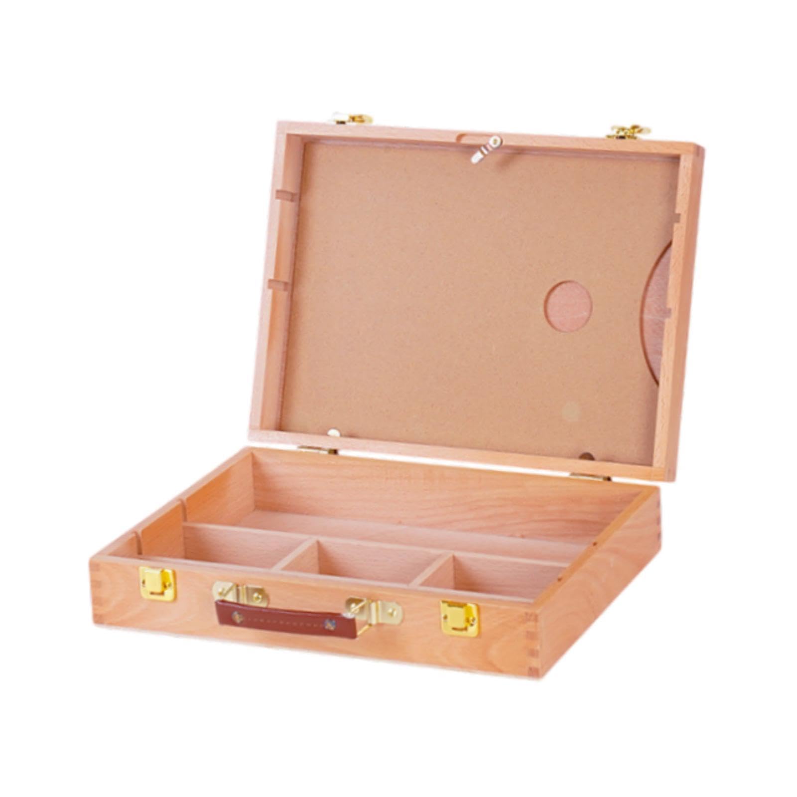 Künstlerbedarf Aufbewahrungsbox Holz Malutensilien Pinsel Organizer Palette Praktische Lagerung für Ateliers Unterwegs, S