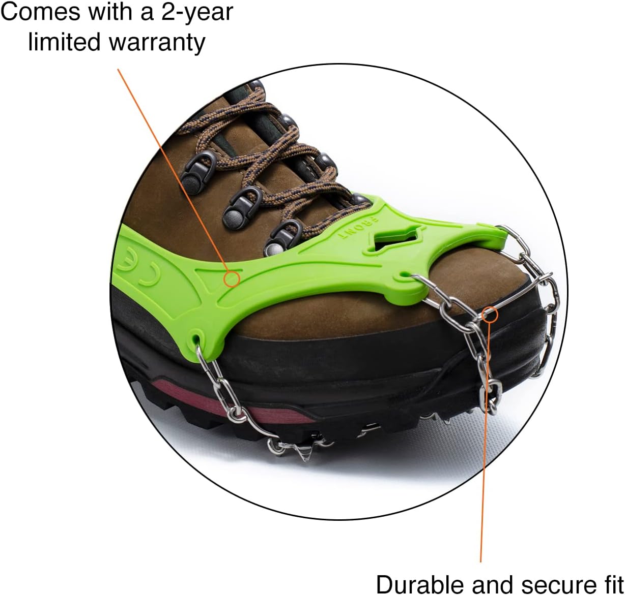 Hillsound FreeSteps6 Crampon, Ice Cleat All-Purpose Traction System for Packed Snow & Ice Conditions