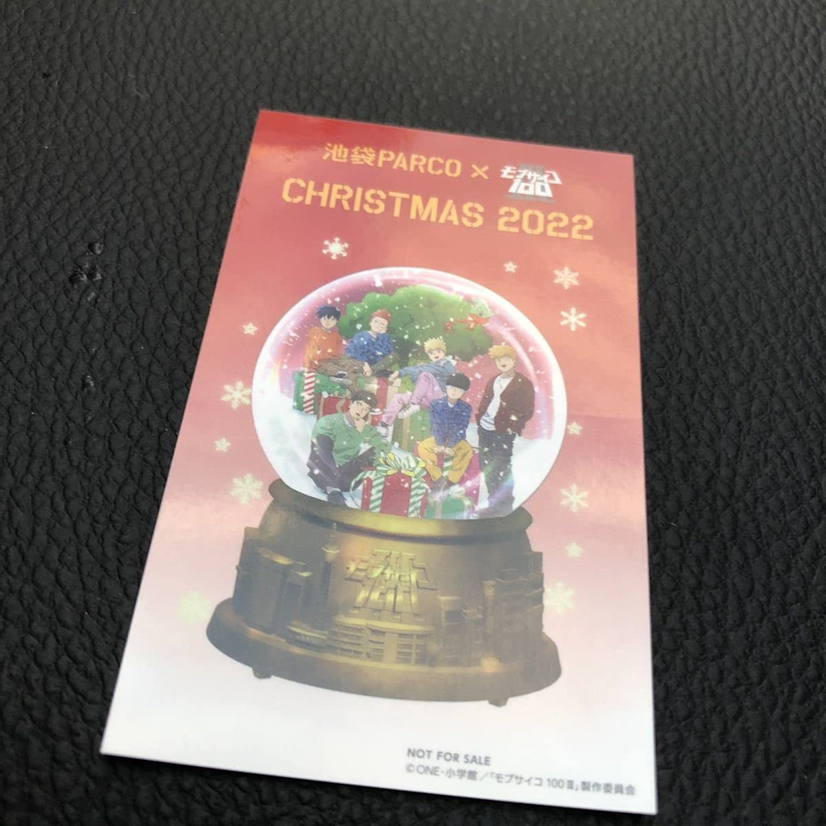 Mob Psycho 100 III Parco Bonus Item Original Sticker Snow Globe All Gathering Mob Kageyama Reigi Ikebukuro PARCO Exhibition Card