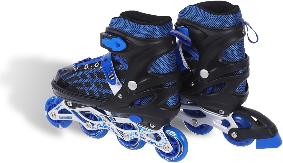 Endless EL1025 Inline Adjustable Skates | Aluminium Chassis and 70 mm PU Wheels | Front Wheel Flash, ABEC 7 Bearings