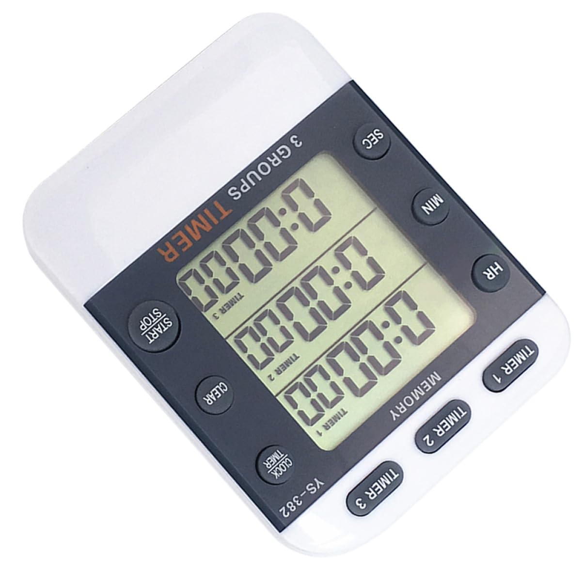 Cronómetro Deportivo Digital Pantalla de 3 Líneas y Temporizador de Cuenta Regresiva para Cocina, Plástico Duradero, Fácil de Usar en Cocina