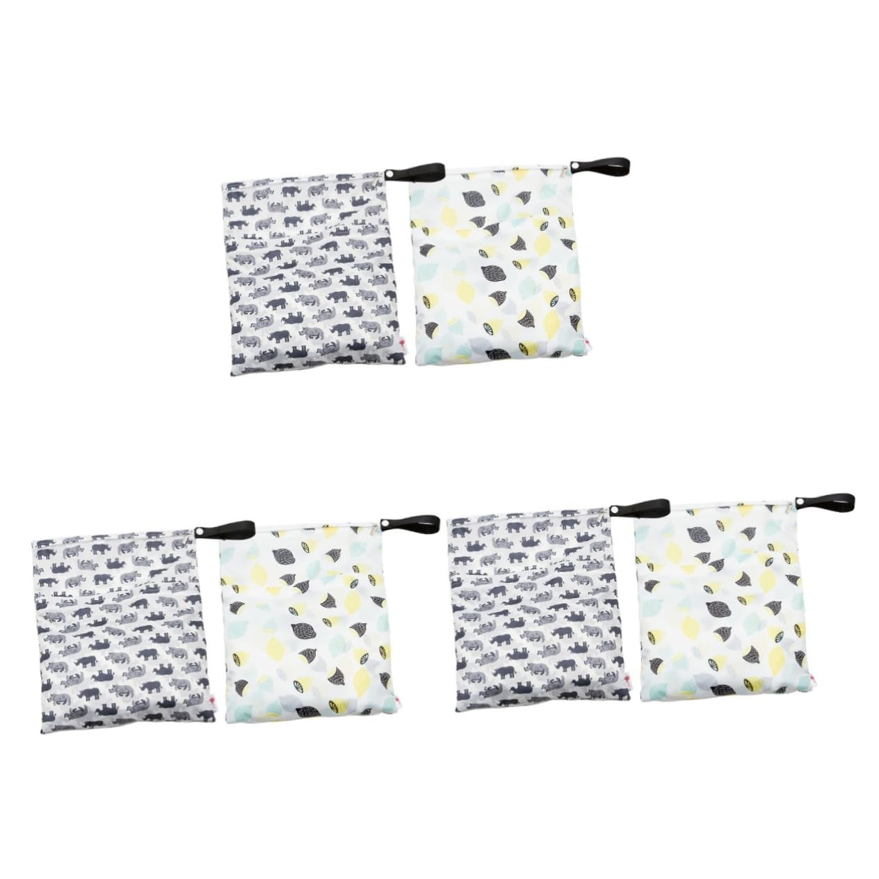 TOYANDONA 6pièces à Couches Étanche Réutilisable De Rangement De Voyage pour Couches Sèches Et Humides Organiseur Pratique avec Accroche pour Poussette Et Utilisation Intérieure