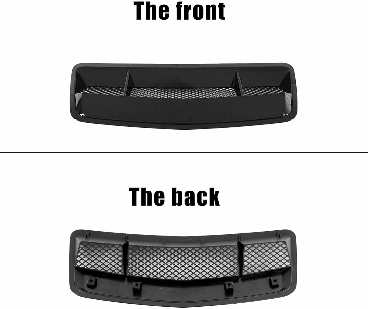Shelby Style Engine Hood Air Vent for Ford Mustang S650/GT/Darkhorse 2024-2026 Hood Scoops Vent ABS Replacement Part (Glossy Black)