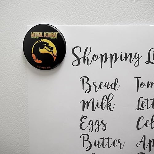 Vista 2 de Mortal Kombat Klassic Logo Cocina Refrigerador Locker Botón Imán