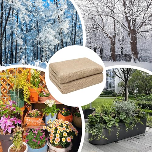 Sacos de arpillera para evitar heladas en plantas de exterior 5