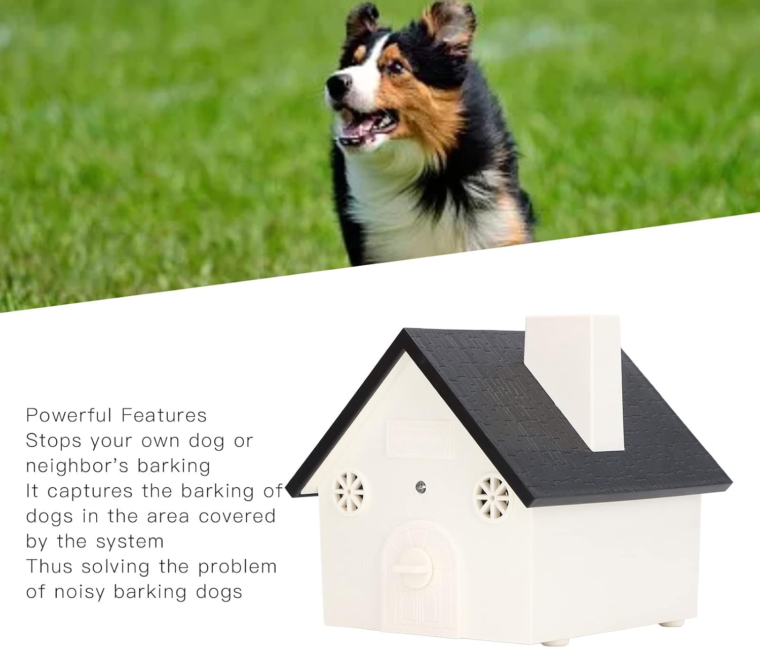 Ultrasonic Dog Barking Control Device, Adjustable Control Water Proof Lightweight Abs Material Bark Deterrent with Lanyard for Small Medium Large Dogs Outdoor Indoor Use