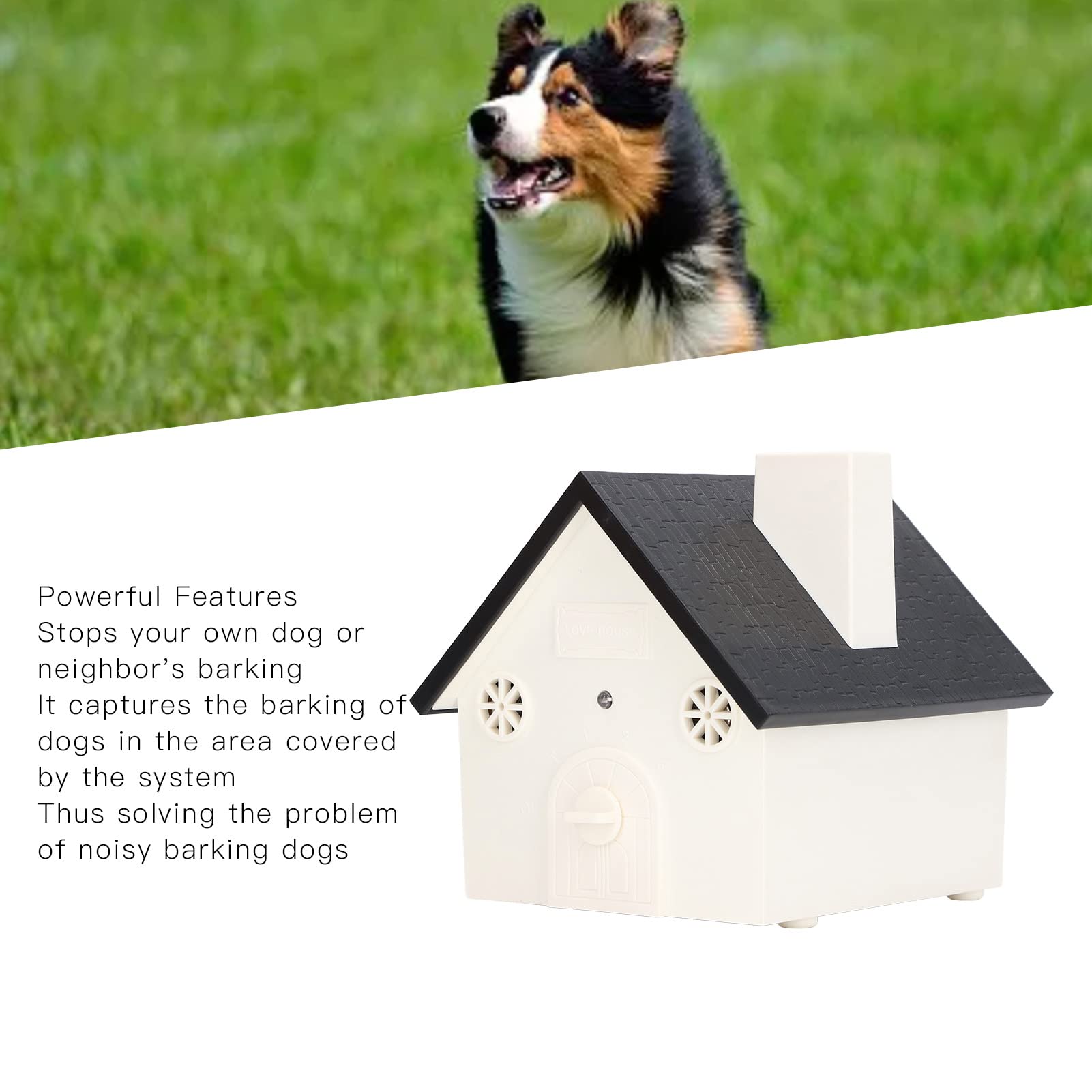 Dispositivi di Controllo Dell'abbaiare del Cane, Deterrente Portatile Ad Ultrasuoni Impermeabile per Appendere L'abbaiare del Cane con Cordino Facile da Installare Regolabile