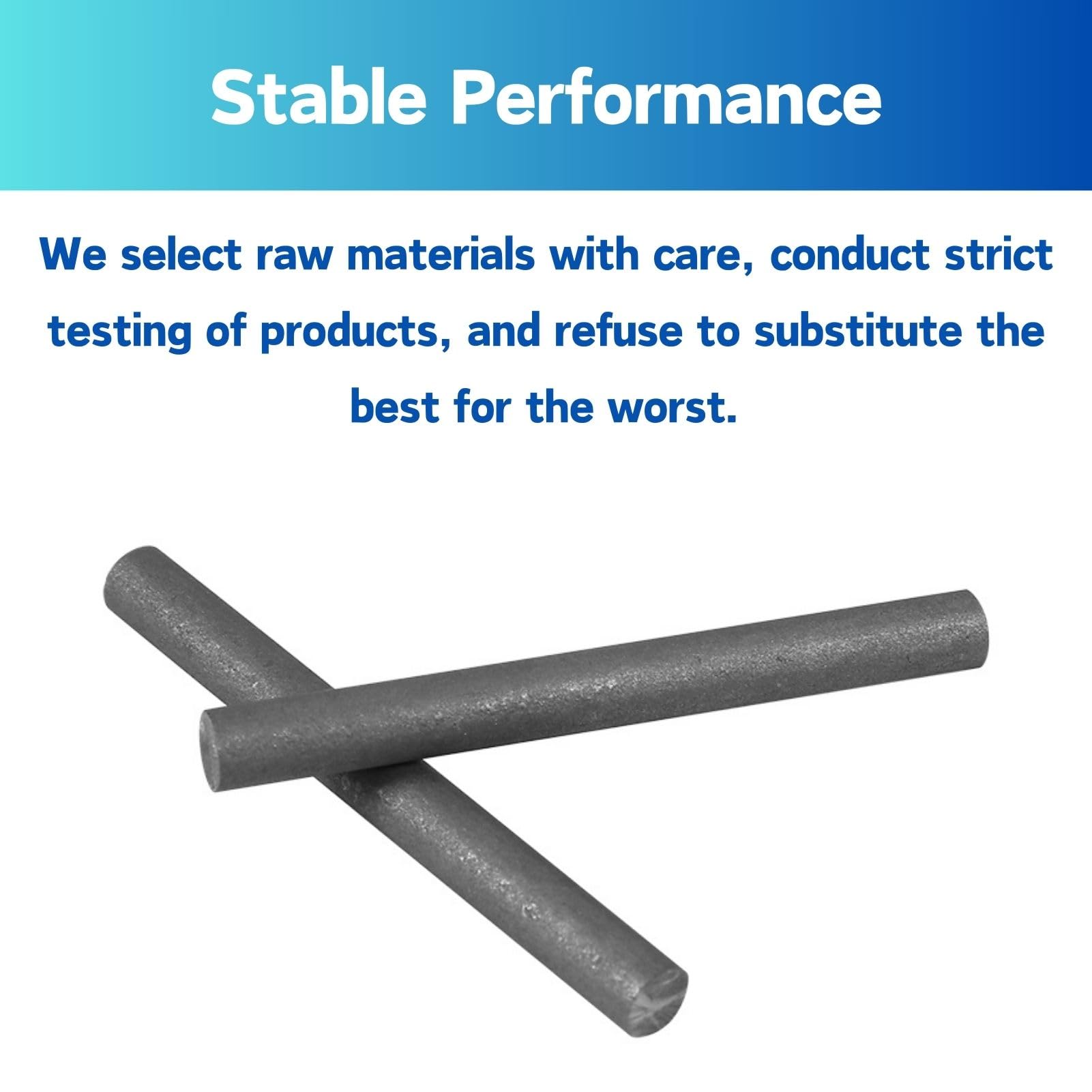 Jadeshay Graphit Elektroden, 5PCS Graphitstange Stangenlänge 100mm Durchmesser 10mm Schwarz Farbe 99.9% Elektrode Zylindrischer Stab für Metallurgie, Maschinenbau