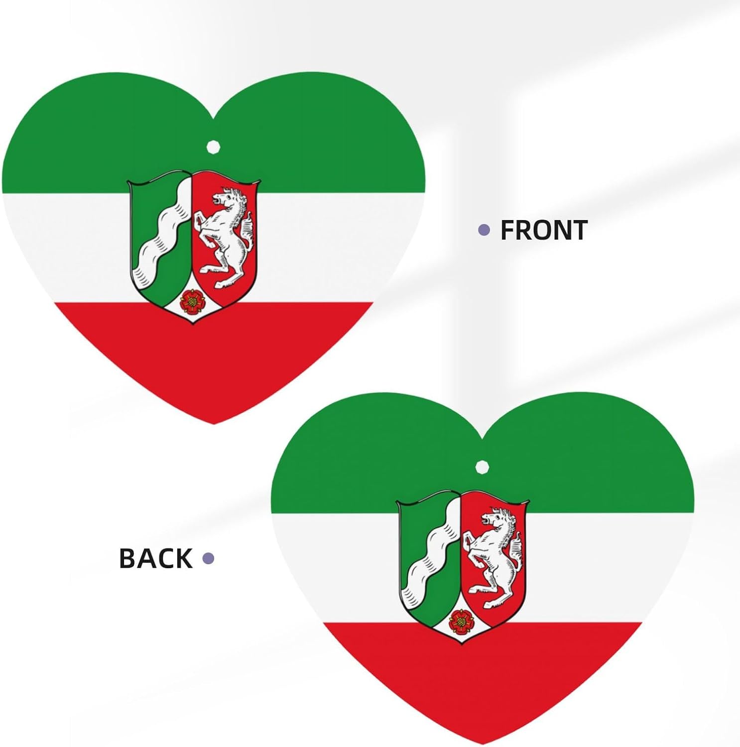 Flag Of North Rhine-Westphalia Car Air Fresheners Cards - 6 Pieces,Cardstock Scented Decor For Cars,Bedrooms, Closets image 3