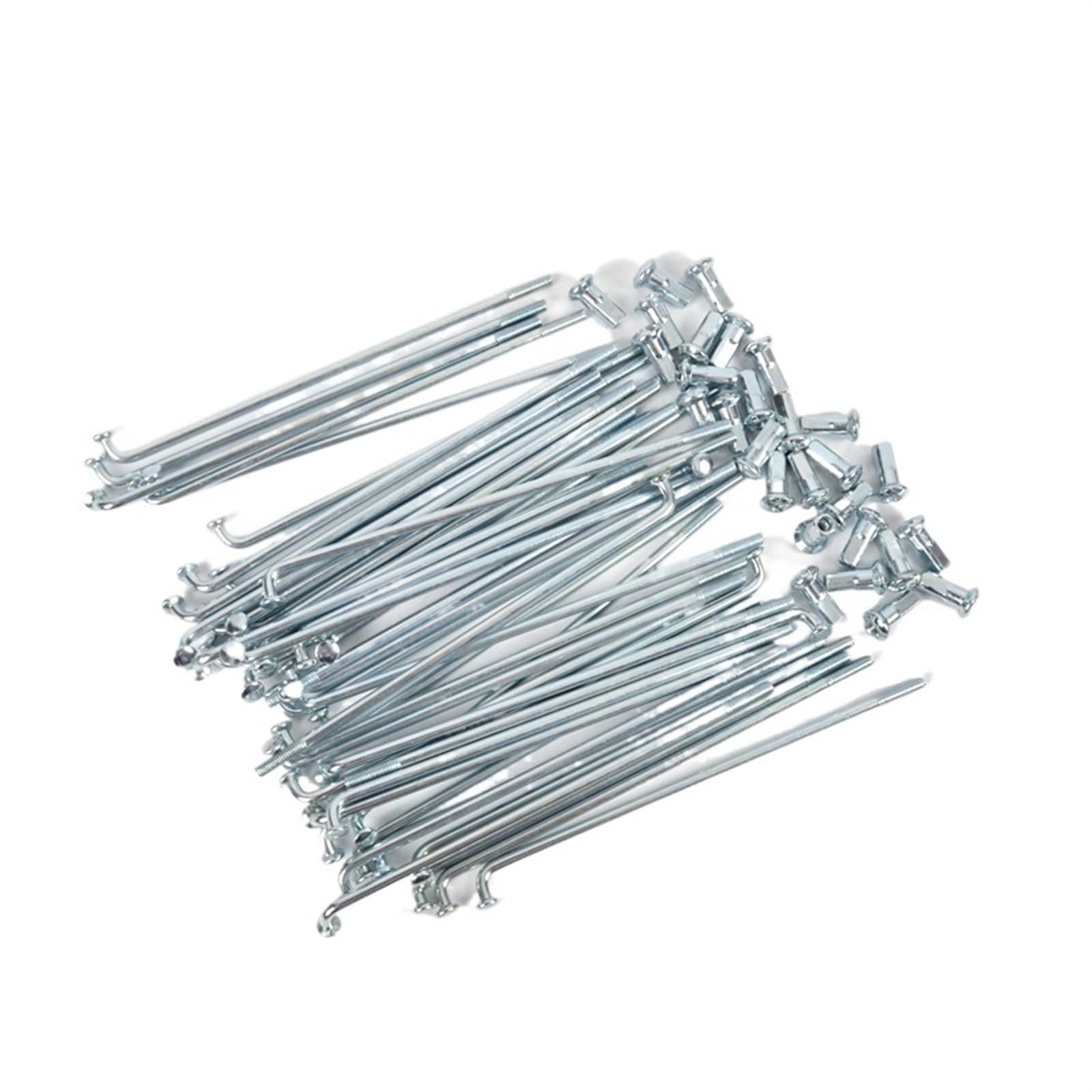 Fahrradspeichen 40 Stück Speichen for Elektrofahrräder, 12 G, Durchmesser 2,5 mm, Länge 50–350 mm, Stahl mit Nippeln(180 185 190 195mm)