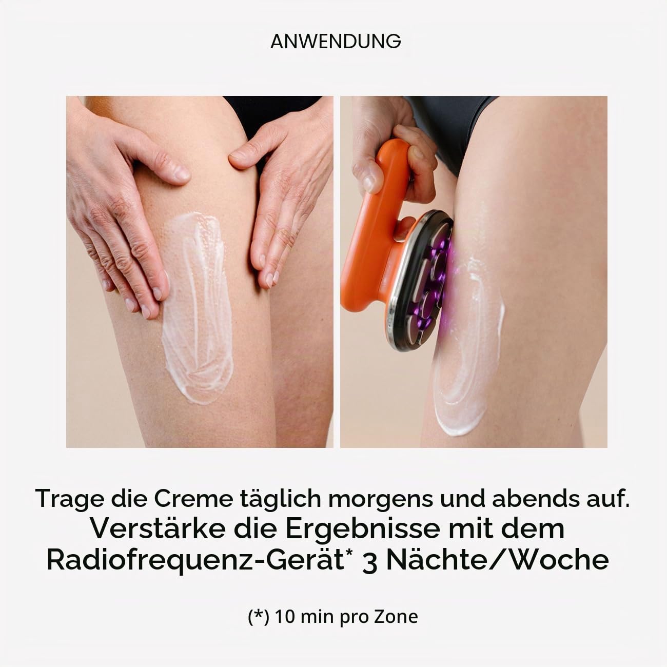 MASDERM Professionelles Radiofrequenz-Set für den Körper, 2-in-1, professionelles Funkgerät + straffende Körpercreme, 1 l, Kavitation