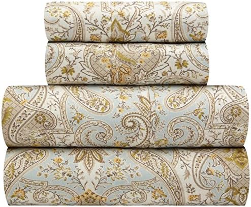 Traditions by Waverly Lyrical Legend - Shitake Luxury Microfiber Paisley 4-Pc. Bed Sheet Set, Full