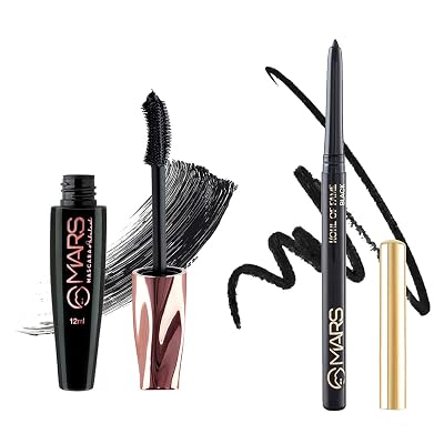 MARS Ultra Curl Long-Lasting Fabulash Mascara (12ml) and Kohl of Fame Up to 12 Hours Stay Kajal (0.35 gm)