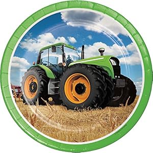 Creative Converting Traktor Teller, 8 Stück