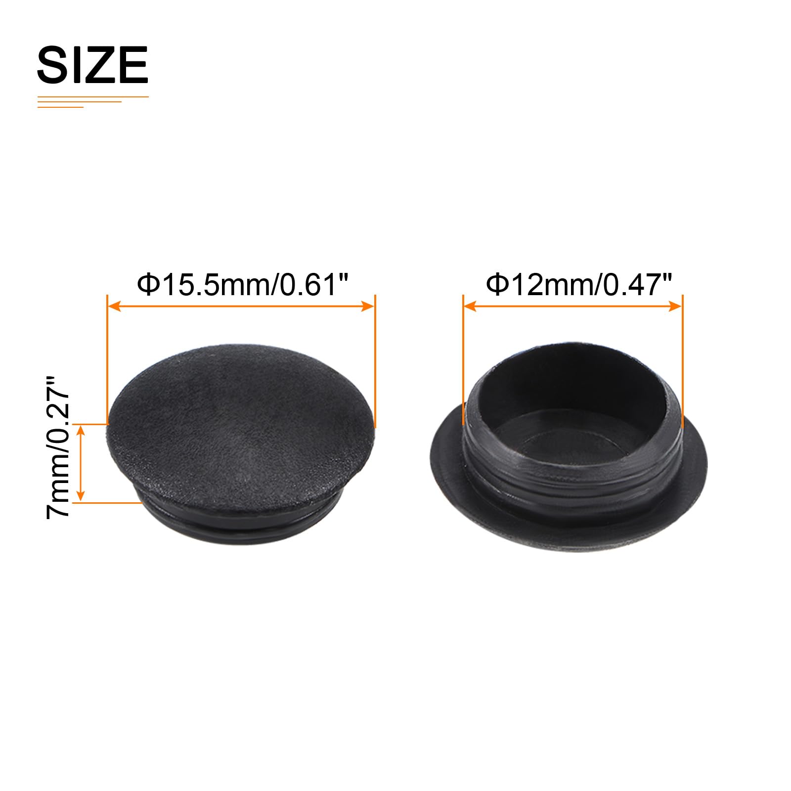 50 Fireworks Plastic Plugs End Caps For 1-1/4