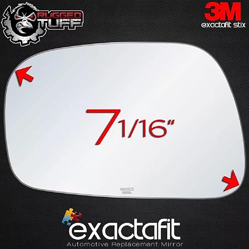 Miniatura 4 de Espejo lateral del conductor de repuesto para Toyota Camry Sedan de 4 puertas para puerta izquierda, espejos planos, adhesivos exactafit 8202L