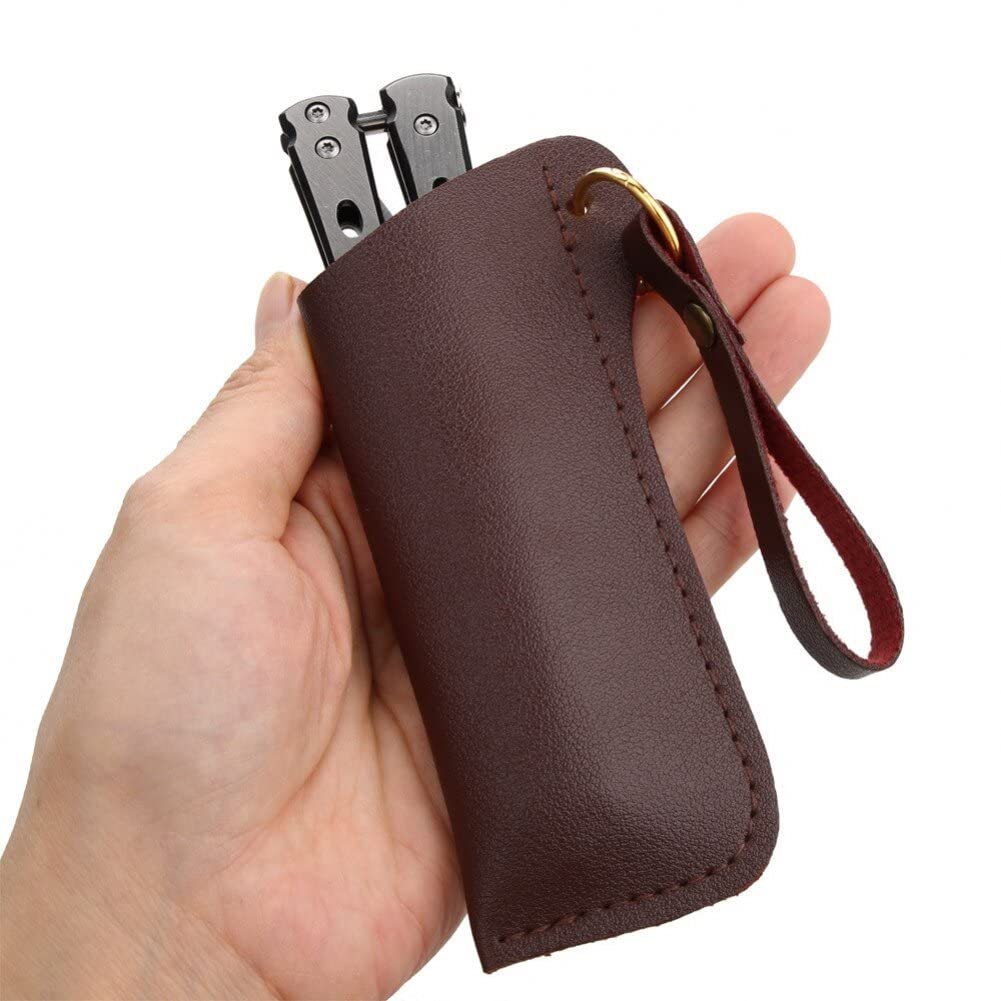 Danlai Leather Knife Sheaths Folding Knife Sheaths Multifunction Knife Sheaths Small Leather Knife Case for Outdoor Camping