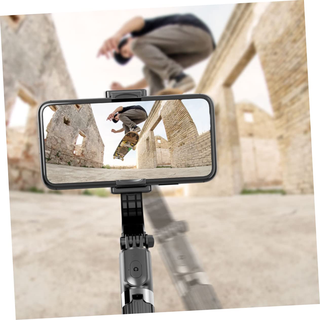 Stabilizzatore Smartphone Selfie Stick Tripode L08 Abs Nero